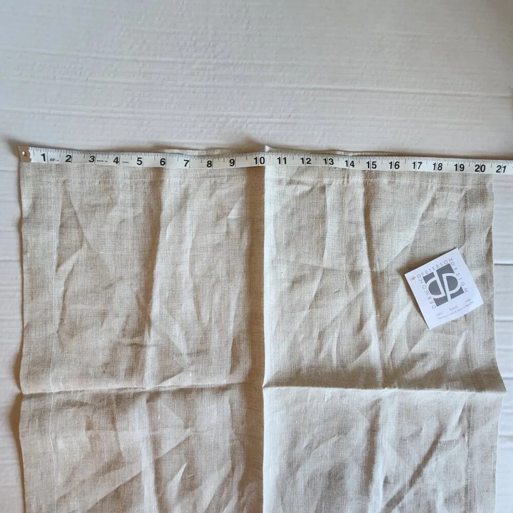 Dermond Peterson Design Russian Linen Hand Printed & Sewn Dinner Table Napkins 5